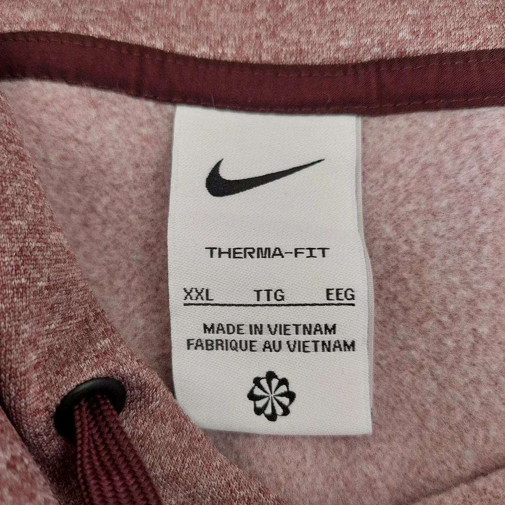 Nike Therma Fit Hoodie Pullover Mens XXL Heathered Big‎ Swoosh Gym Streetwear